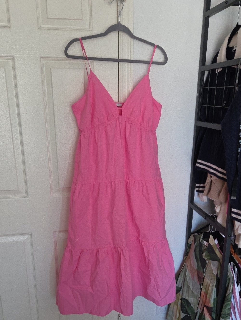 RAILS Avril Hot Pink Spaghetti-Strap Maxi Dress Large - Picture 7 of 13